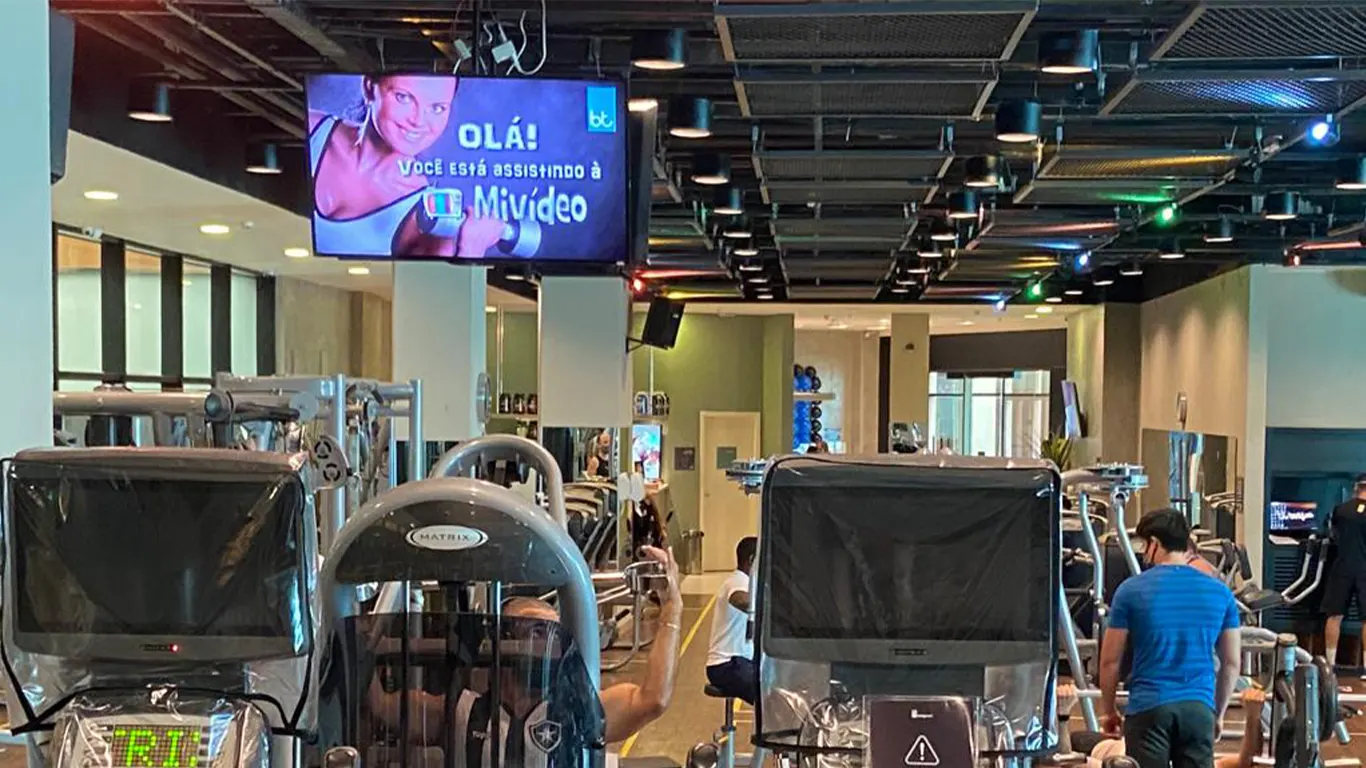 TVs em academia